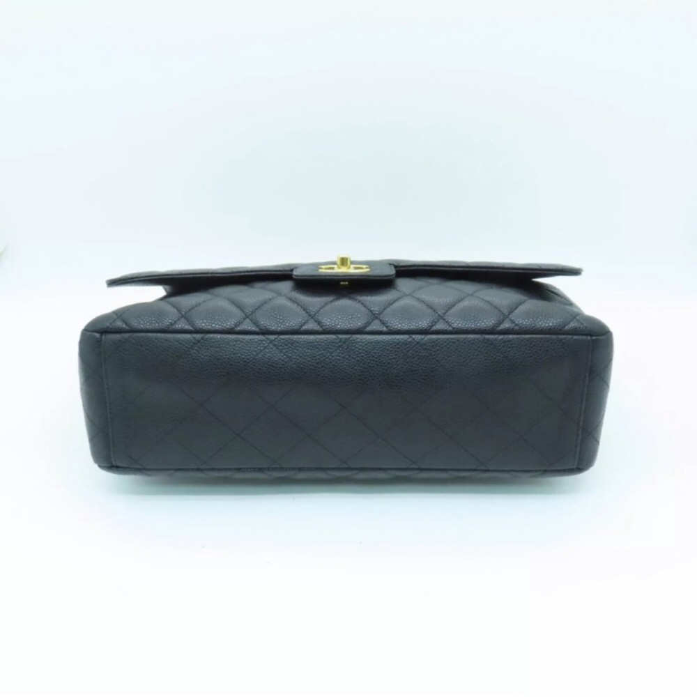 💎✨ BEAUTIFUL ✨💎 XL CHANEL CAVIAR SINGLE FLAP GOLD HARDWARE JUMBO - Picture 15 of 16